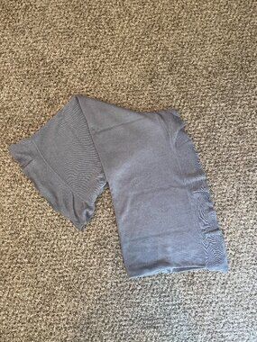 H&M wide gray scarf or wrap with ruffled edge
